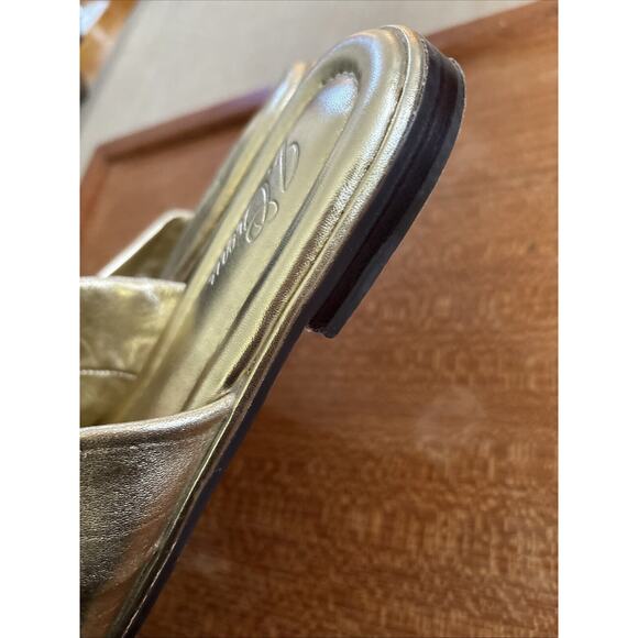 J.CREW WOMEN SANDAL LEATHER GOLD TWISTED KNOT SIZE 9.5 - Picture 8 of 10